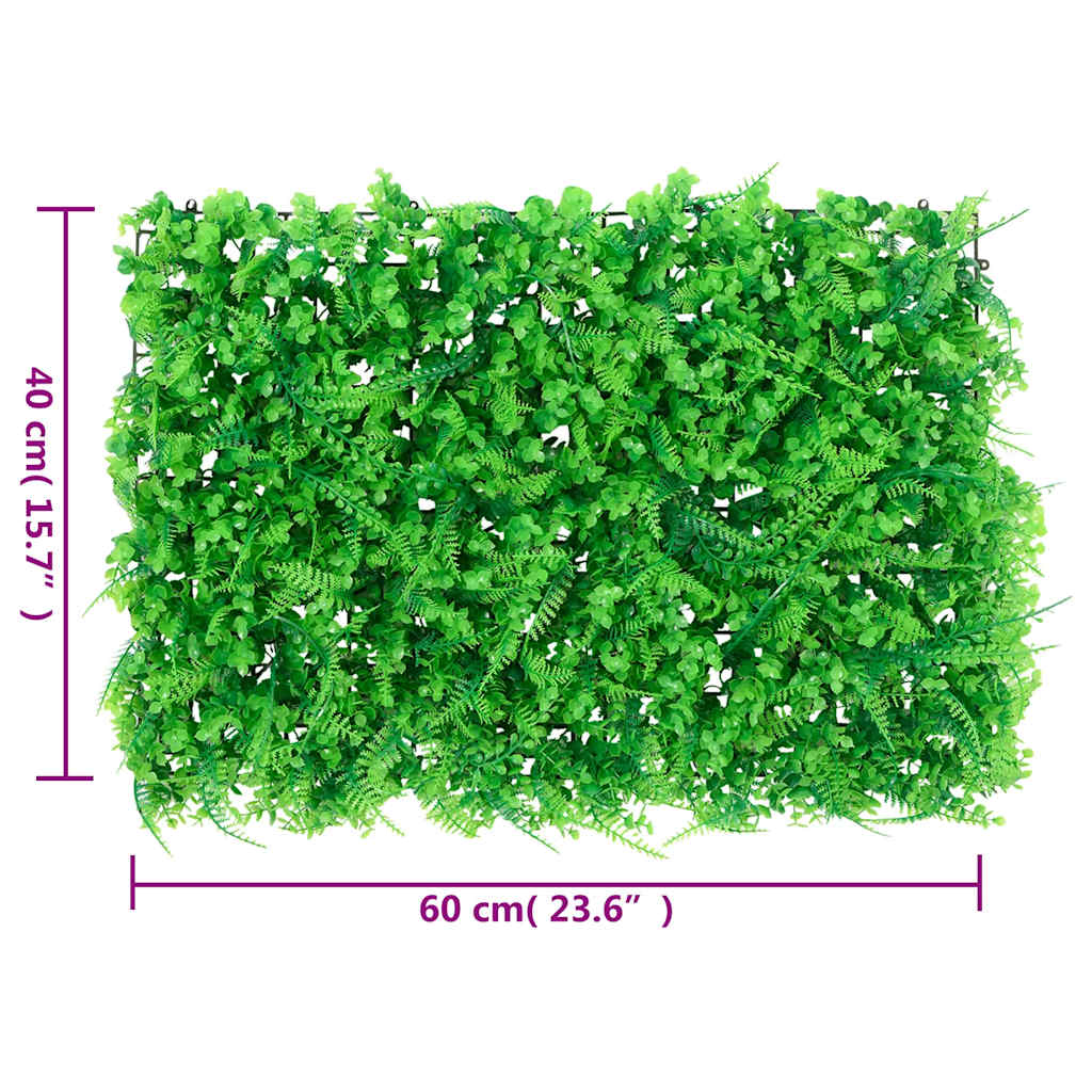 Artificial Fern Leaf Fence 6 pcs Green 40x60 cm