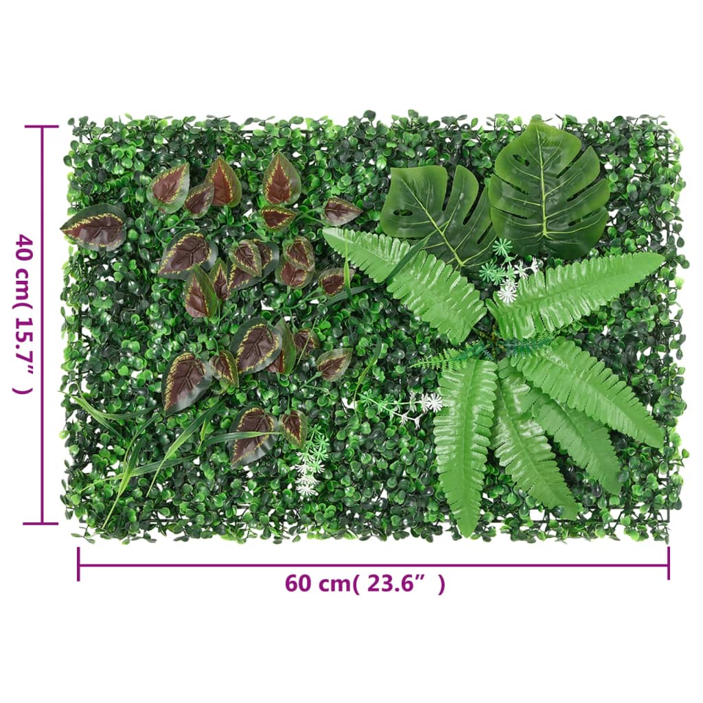 Artificial Plant Fence 24 pcs Green 40x60 cm