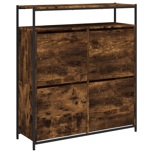 Shoe Cabinet Smoked Oak 2 pairs per drawer