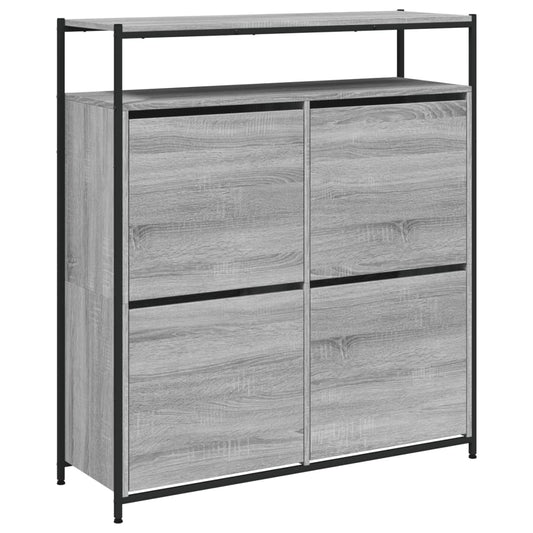 Shoe Cabinet Grey Sonoma Holds multiple pairs of shoes