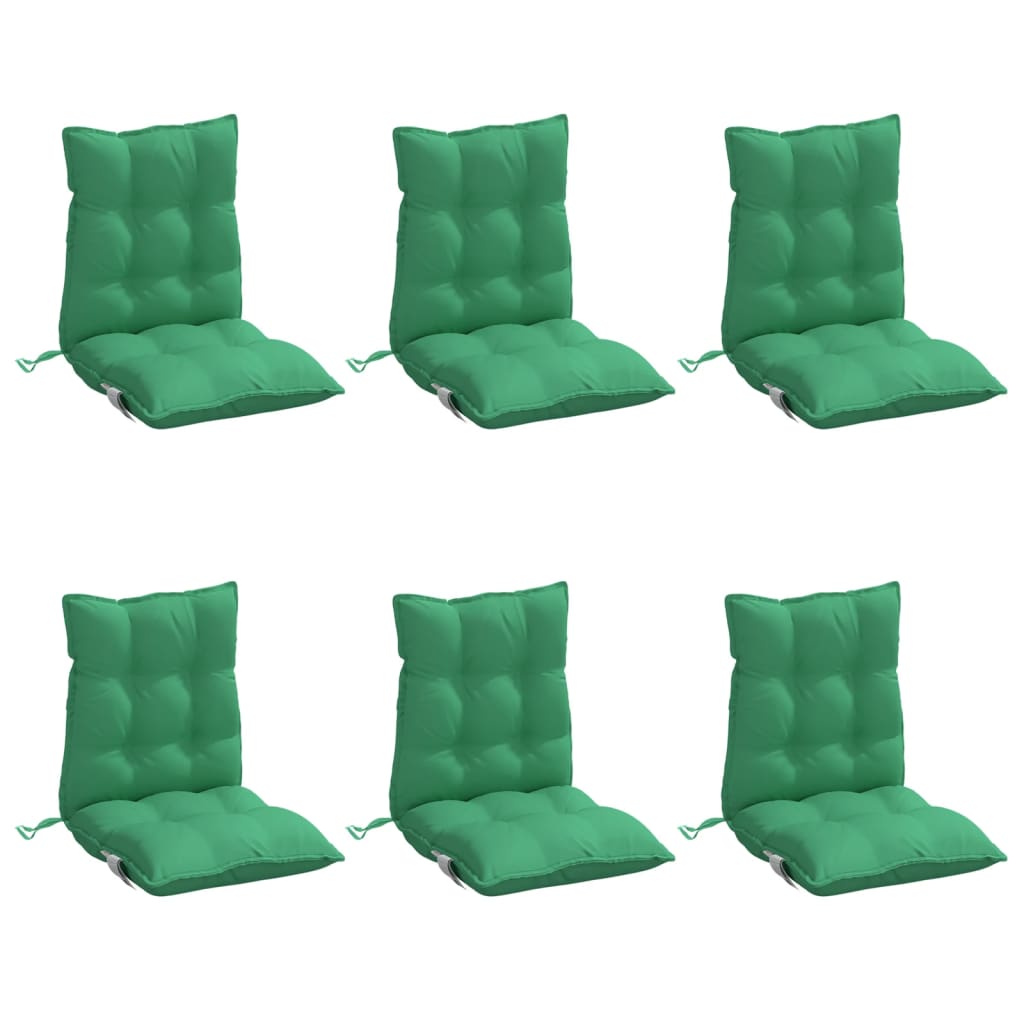 Outdoor Cushion 6 pcs Green 39.37 x 19.69 x 2.76 in