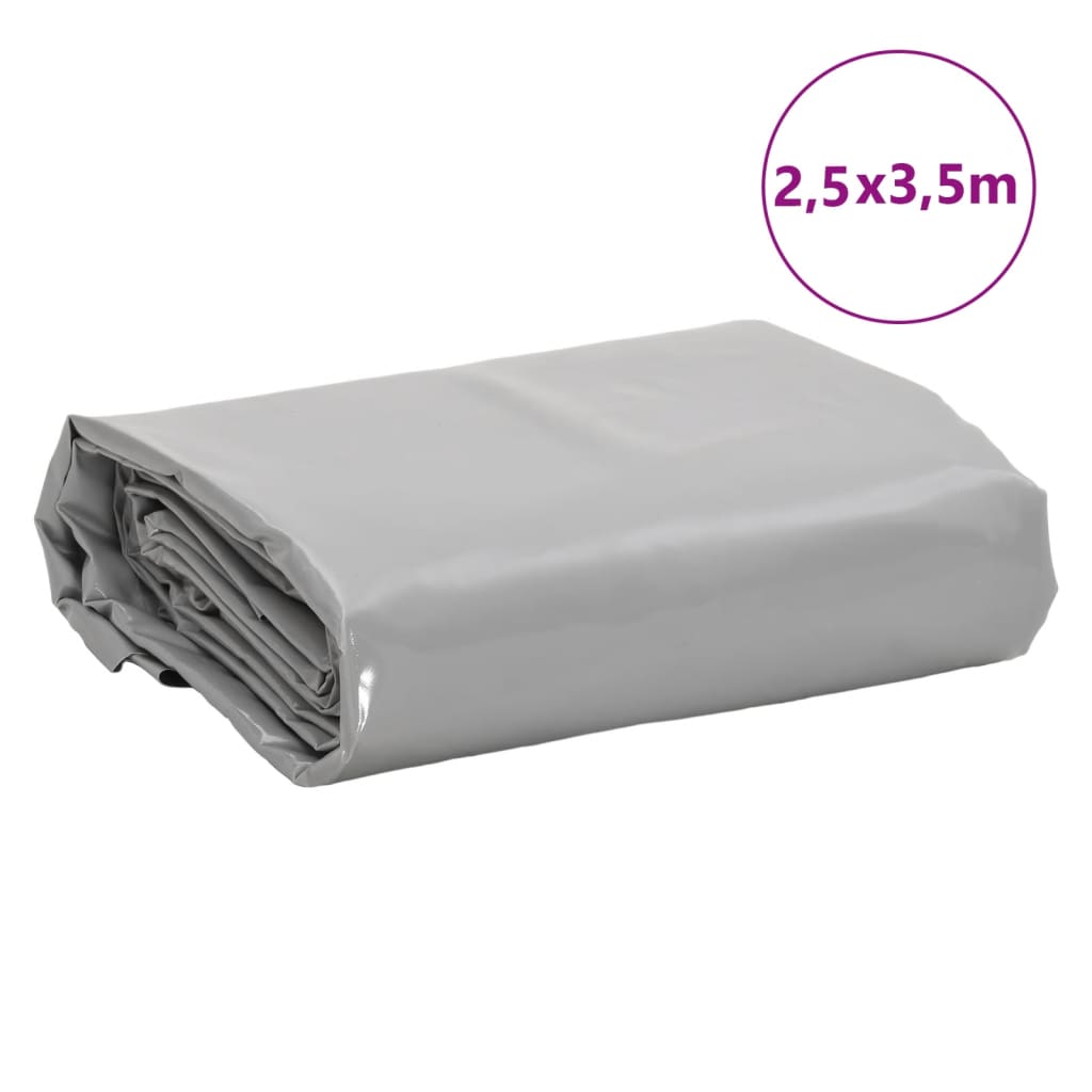 Tarpaulin Grey 2,5x3,5 m 650 g/m²