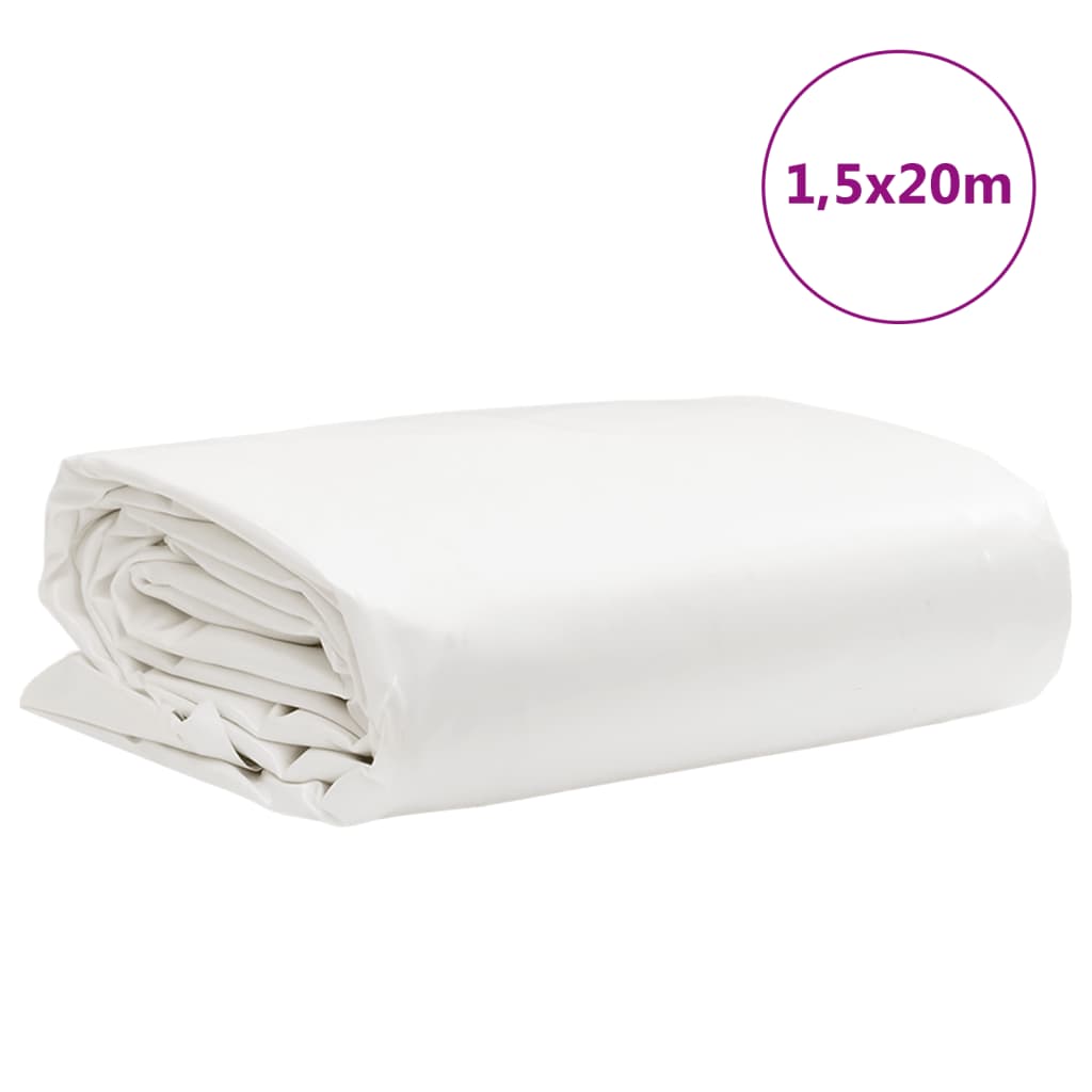 Tarpaulin White 1,5x20 m 650 g/m²