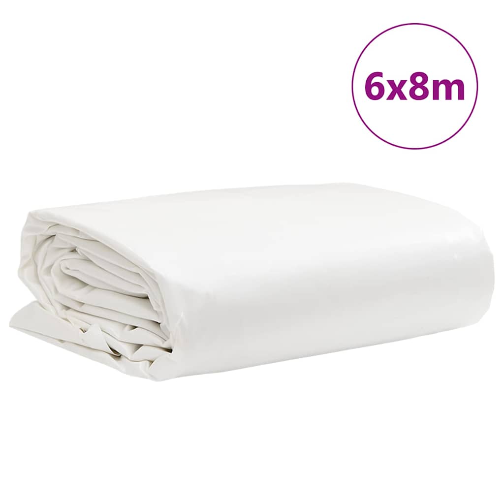 Tarpaulin White 6x8 m 650 g/m²