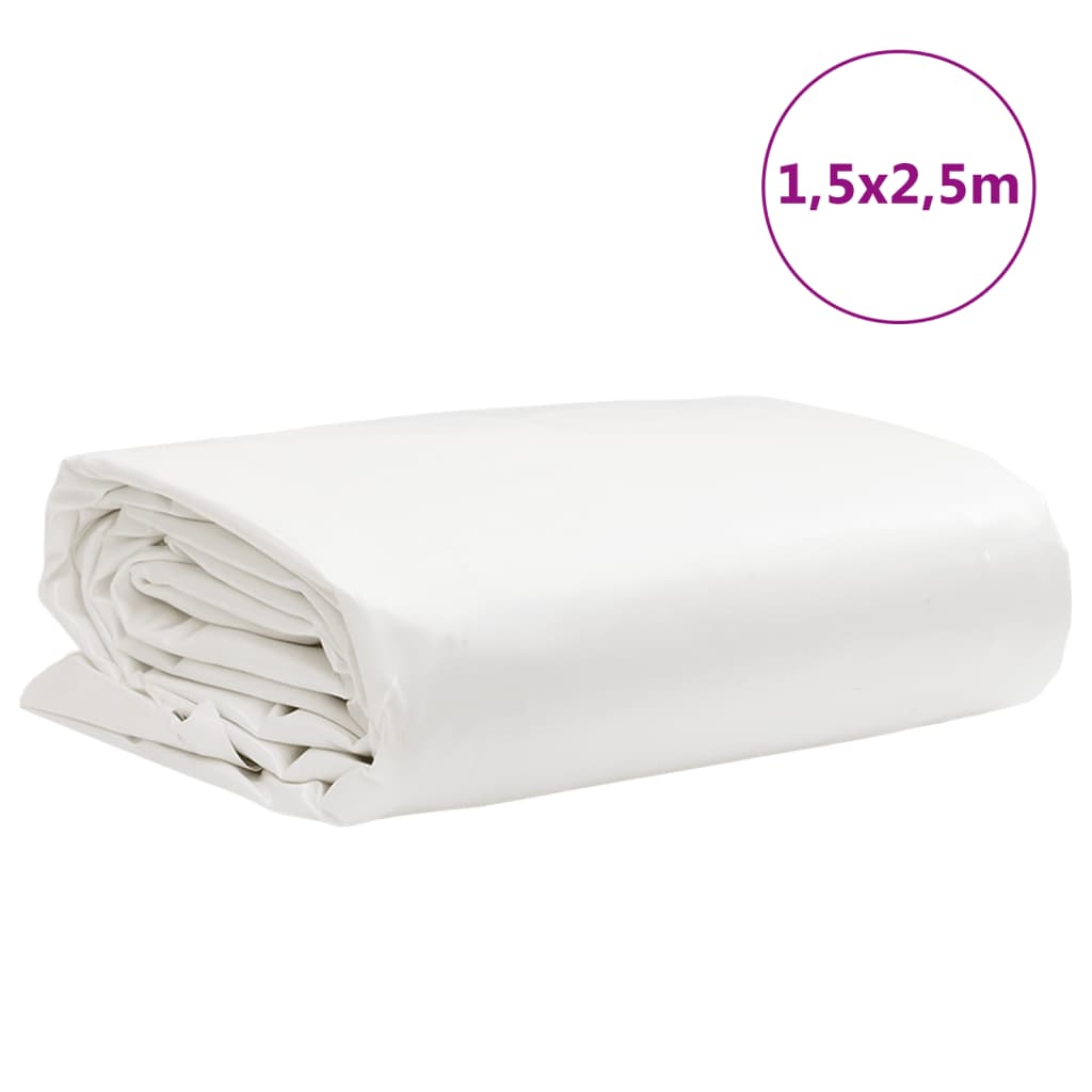 Tarpaulin White 1,5x2,5 m 650 g/m²