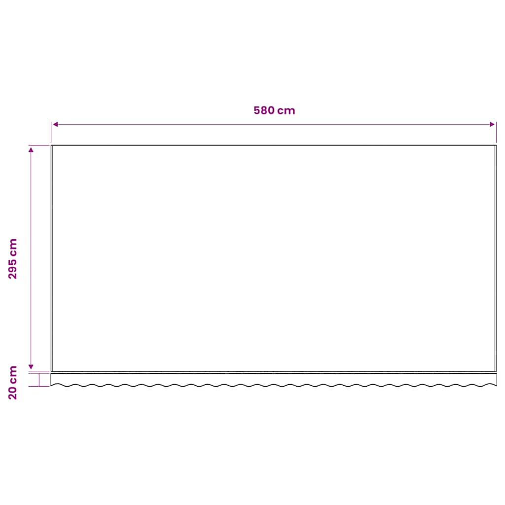 Awning Replacement Fabric Red and White 600x300 cm Polyester