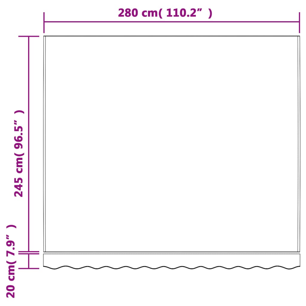 Awning Replacement Fabric Multicolour 300x250 cm Polyester