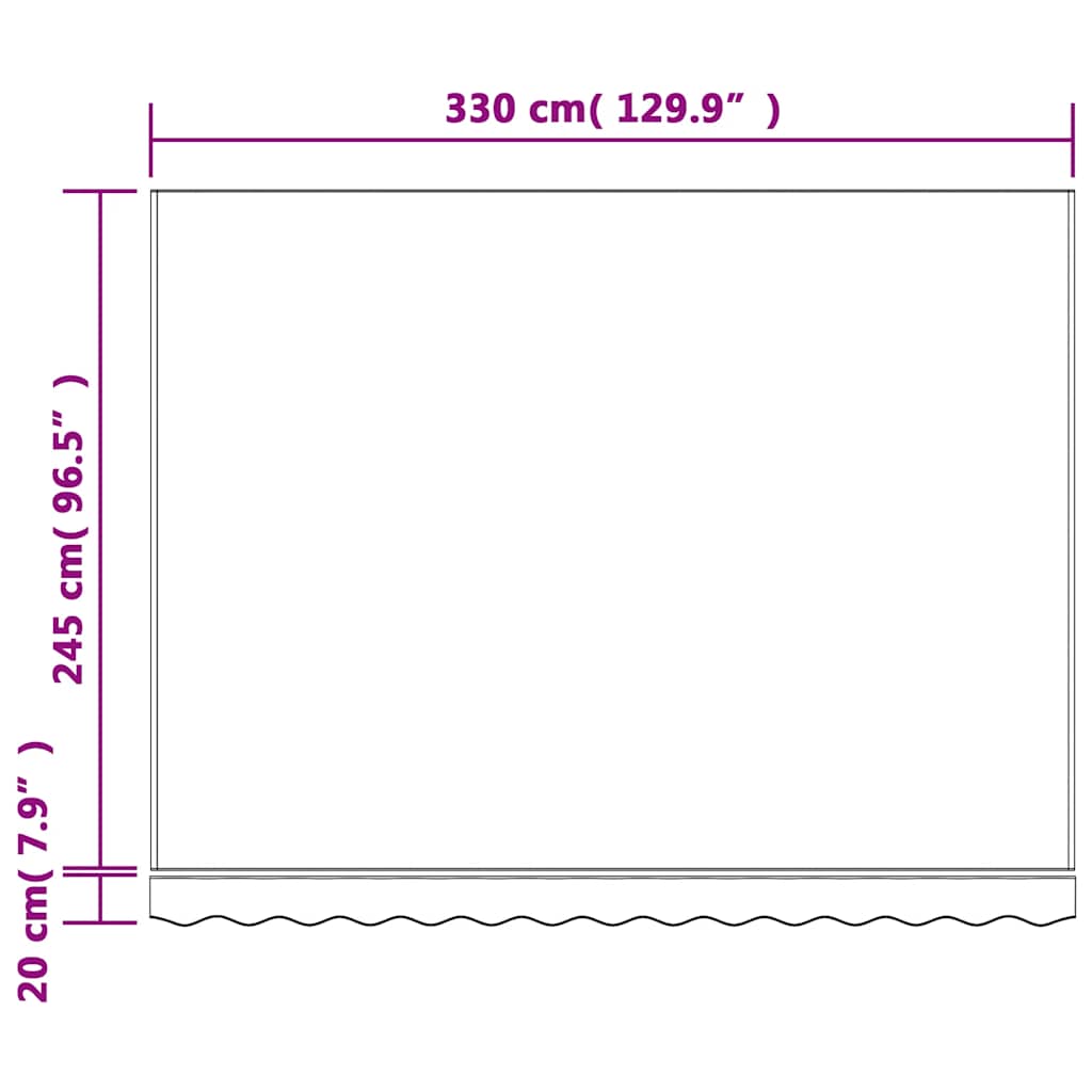 Awning Replacement Fabric Multicolour 350x250 cm Polyester