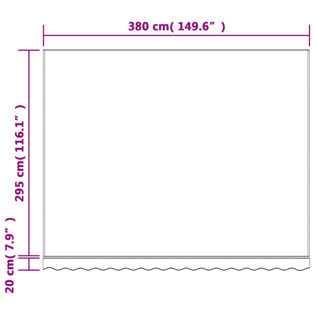 Awning Replacement Fabric Multicolour 400x300 cm Polyester