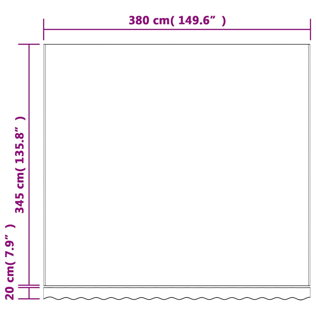Awning Replacement Fabric Multicolour 400x350 cm Polyester