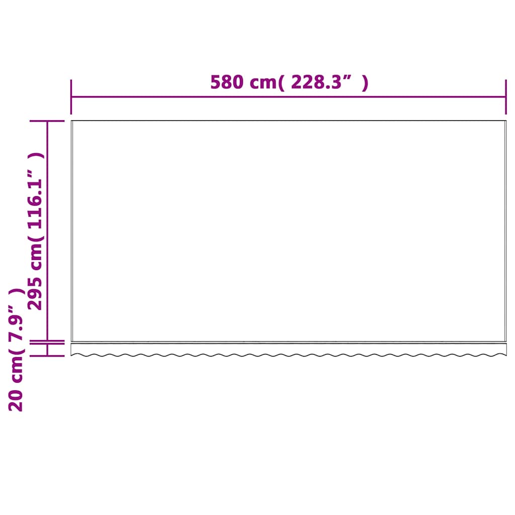 Awning Replacement Fabric Multicolour 600x300 cm Polyester