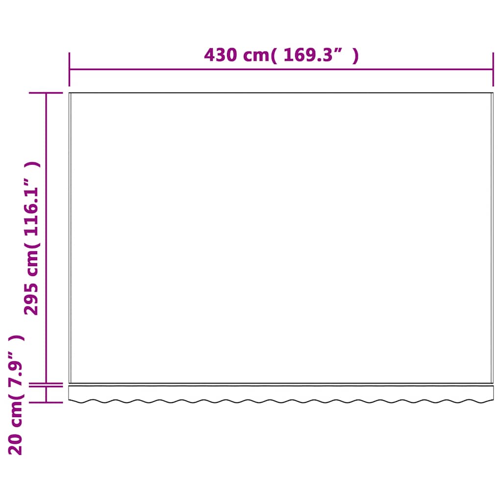 Awning Replacement Fabric Multicolour 450x300 cm Polyester