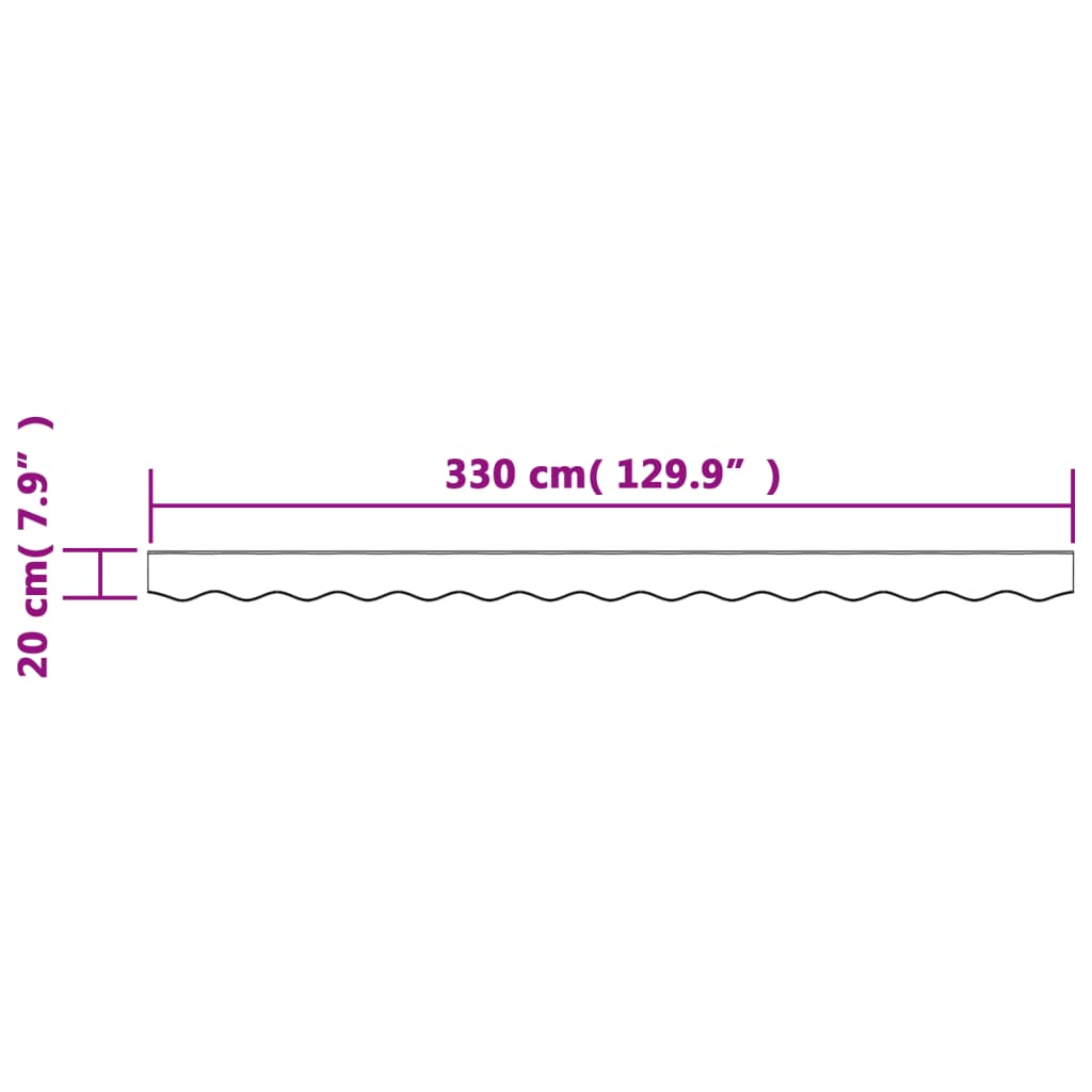 Awning Valance Replacement Burgundy Stripe 350 cm