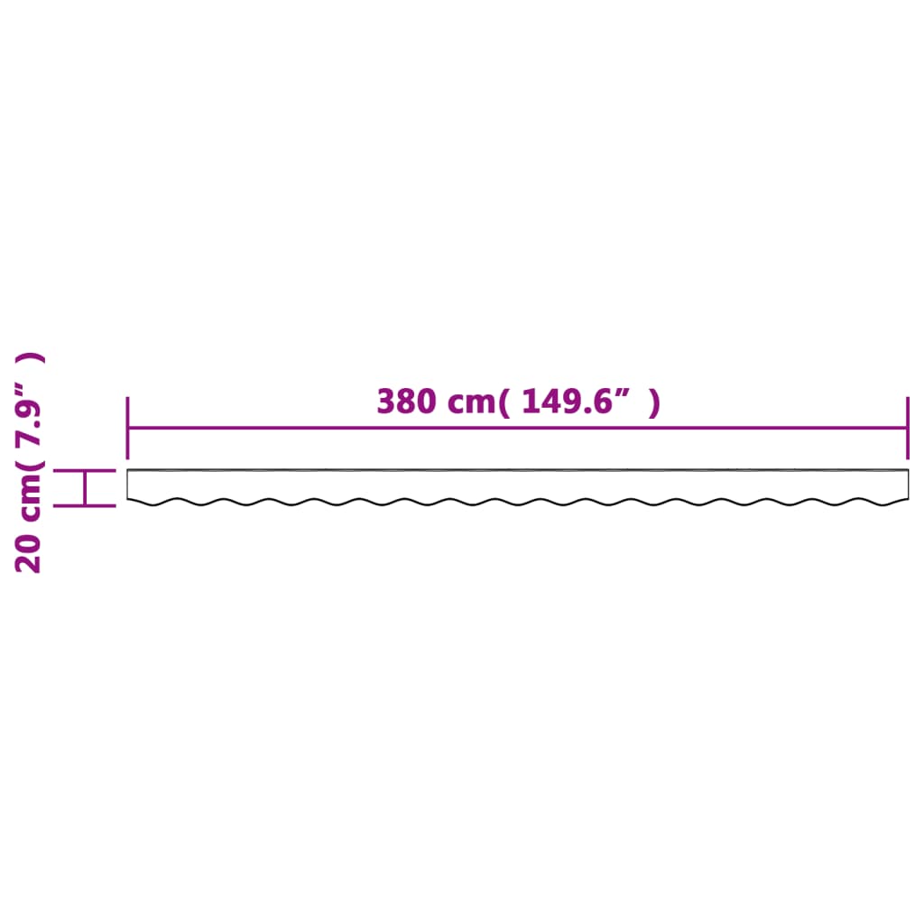 Awning Valance Replacement Burgundy Stripe 400 cm