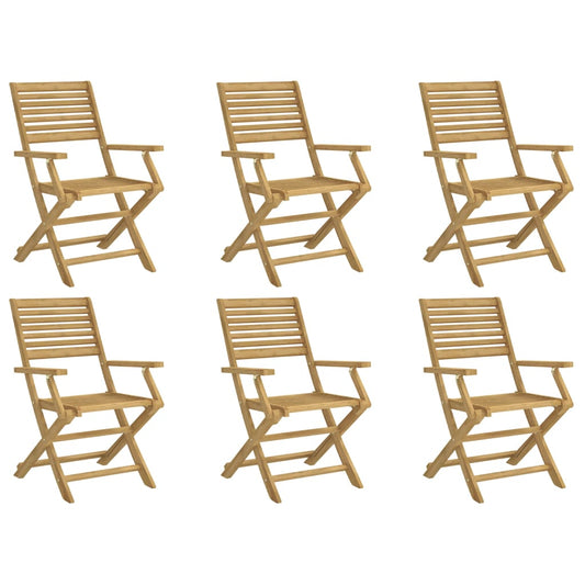 Folding Chairs 6 pcs 54,5x61,5x86,5 cm Solid Wood Acacia