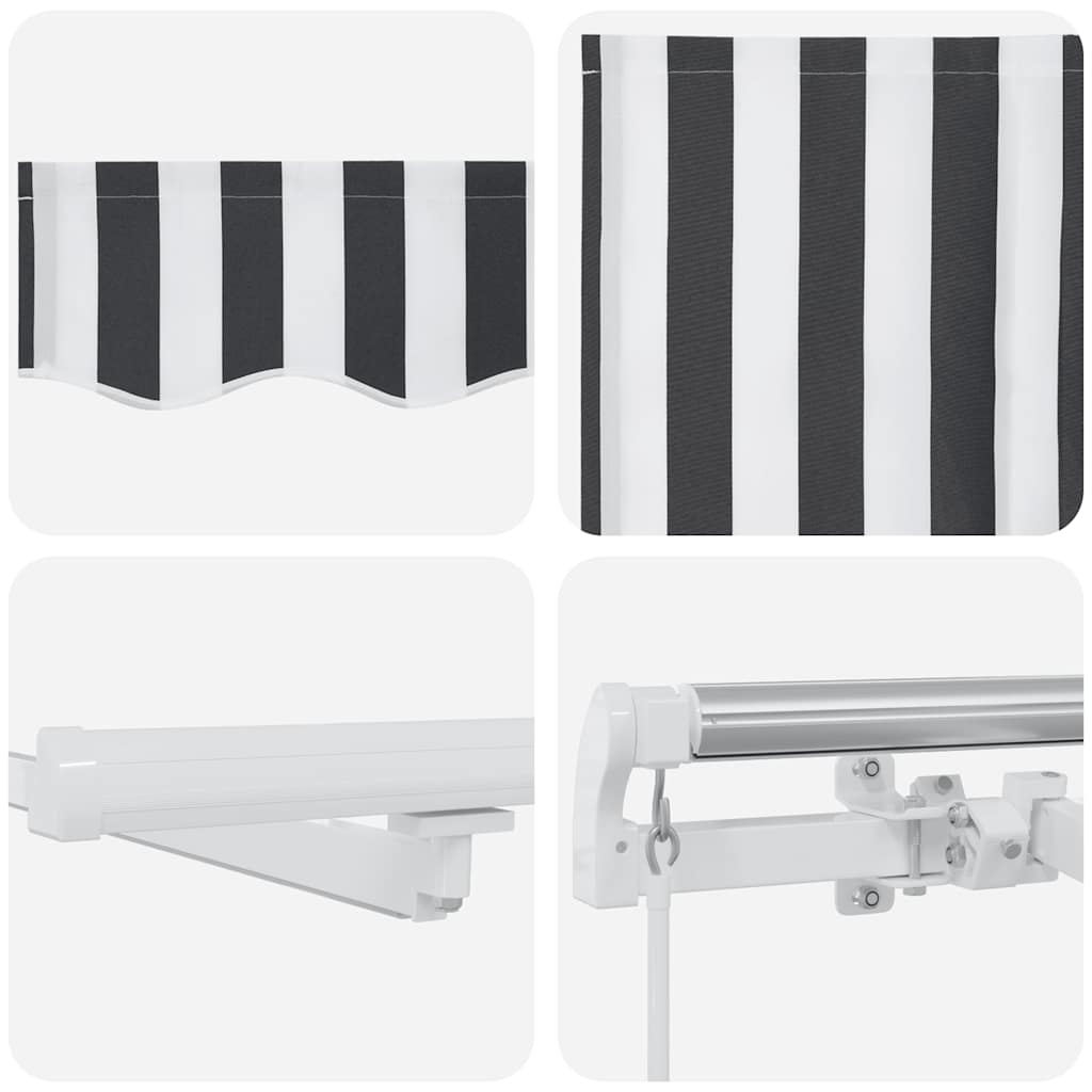 Retractable Awning Anthracite and White 500 x 300 m