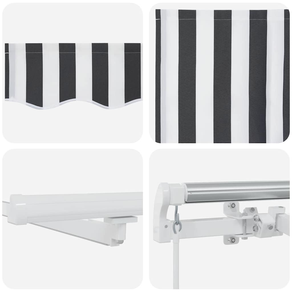 Retractable Awning Anthracite and White 600 x 300 cm