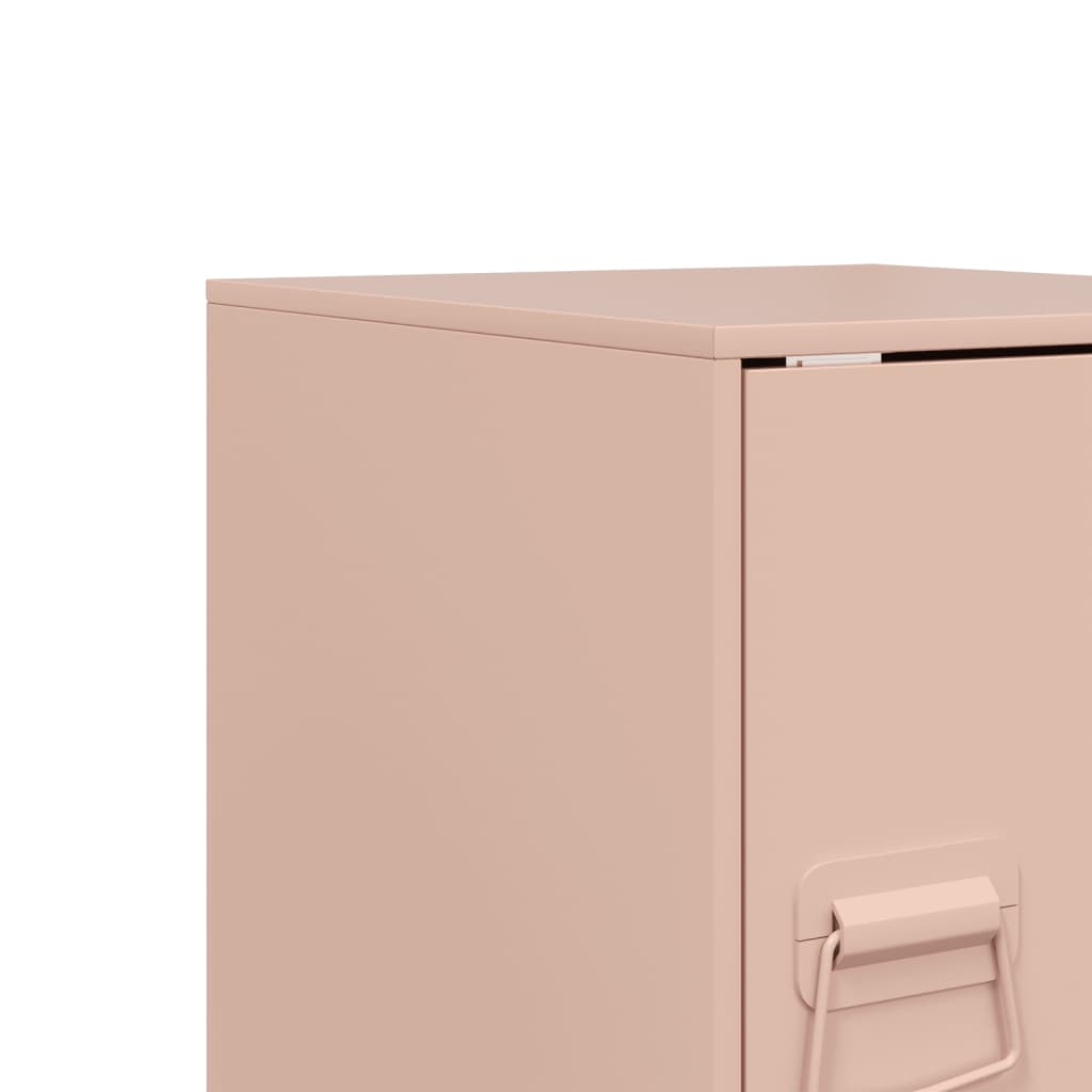 Bedside Cabinet Pink 34,5x39x44 cm Steel