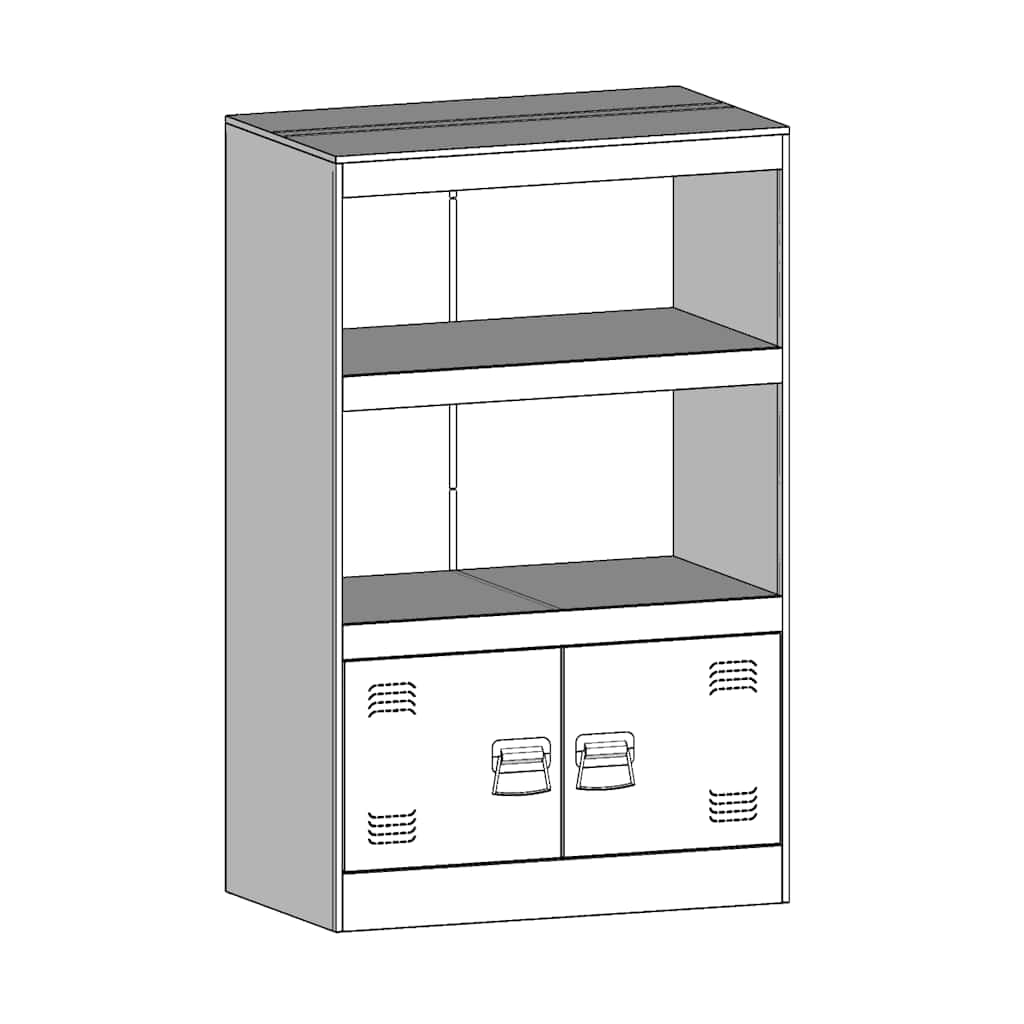 Sideboard White 67x39x107 cm Steel