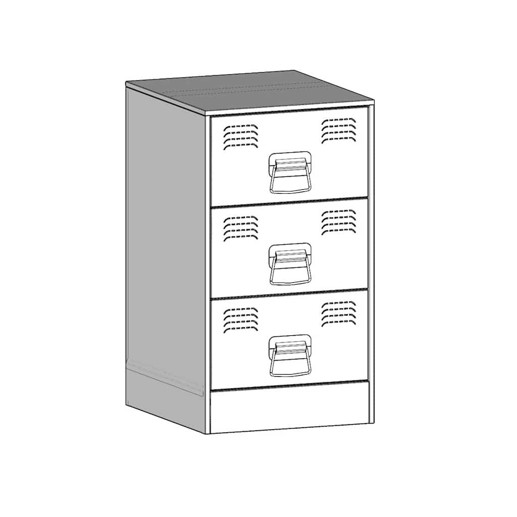 Bedside Cabinets 2 pcs Anthracite 34.5x39x62 cm Steel