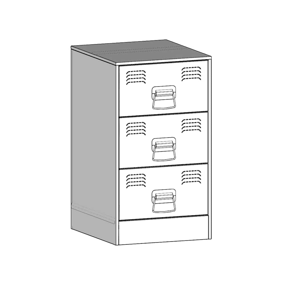Bedside Cabinets 2 pcs White 34.5x39x62 cm Steel