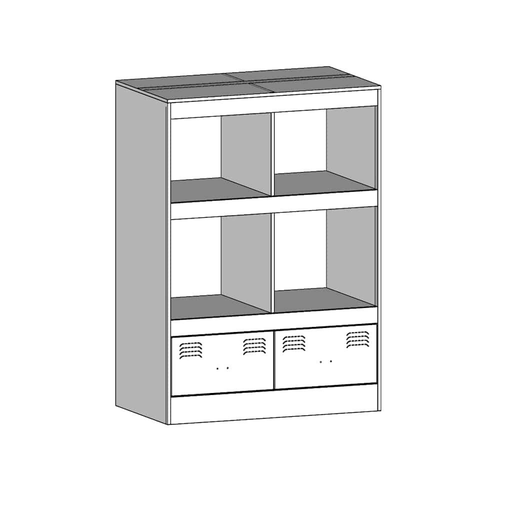 Highboard Mustard Yellow 67x39x95 cm Steel