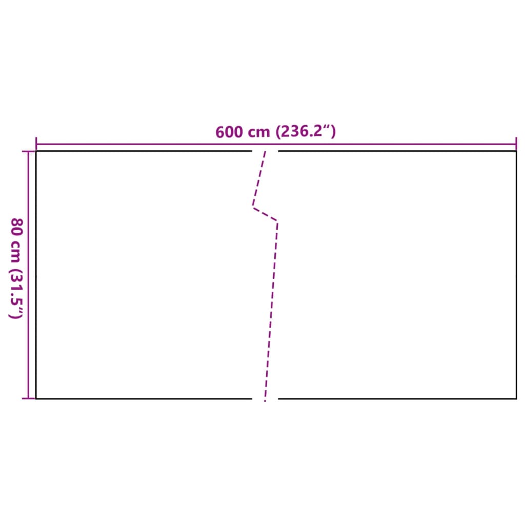 Balcony Screen Brown and Black 600x80 cm Poly Rattan