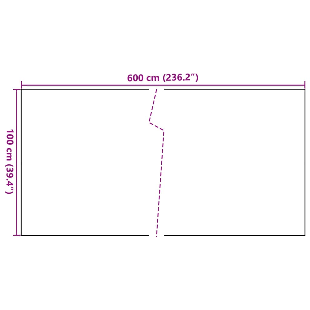 Balcony Screen Light Brown 600x100 cm Poly Rattan