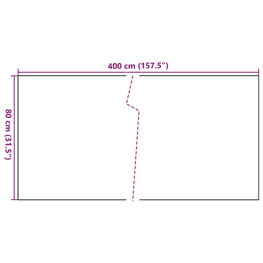 Balcony Screen Black 400x80 cm Poly Rattan