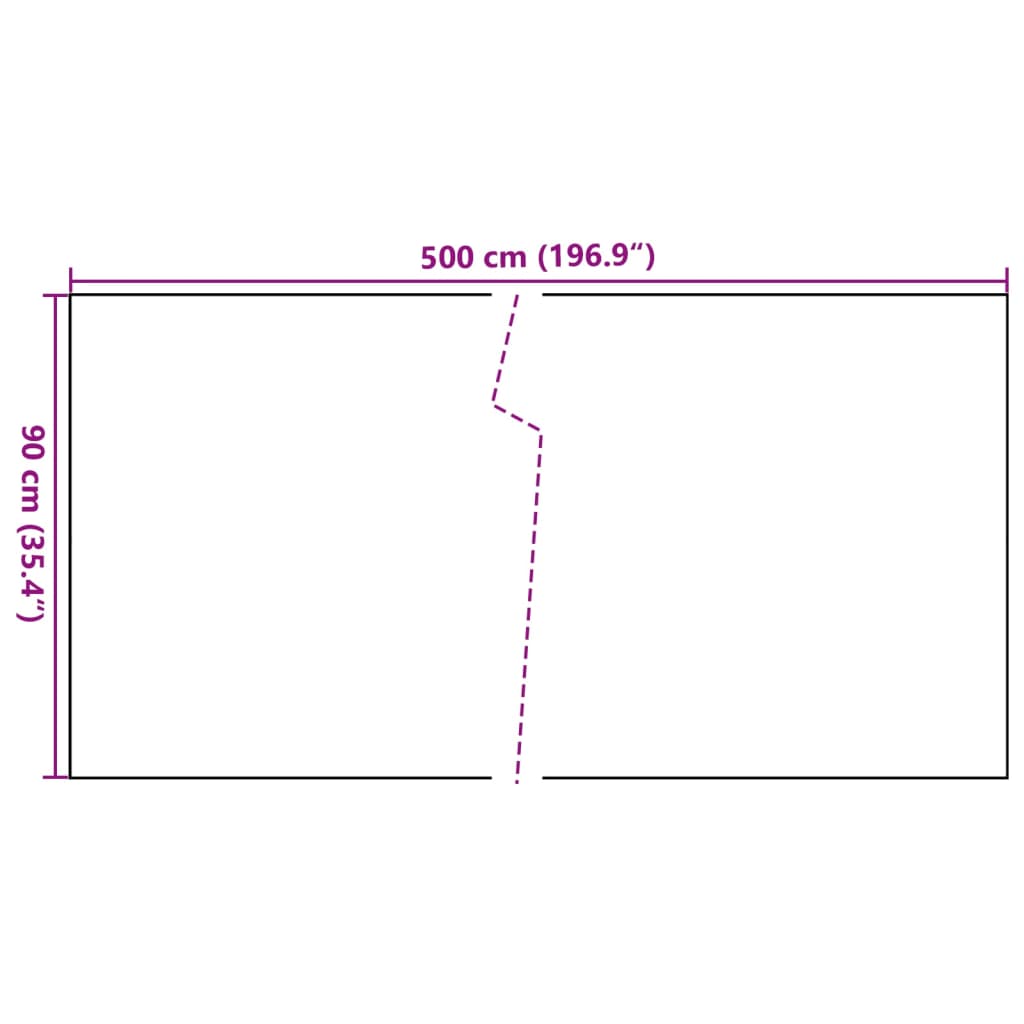 Balcony Screen Black 500x90 cm Poly Rattan