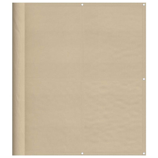 Balcony Screen Beige 120x800 cm 100% Polyester Oxford