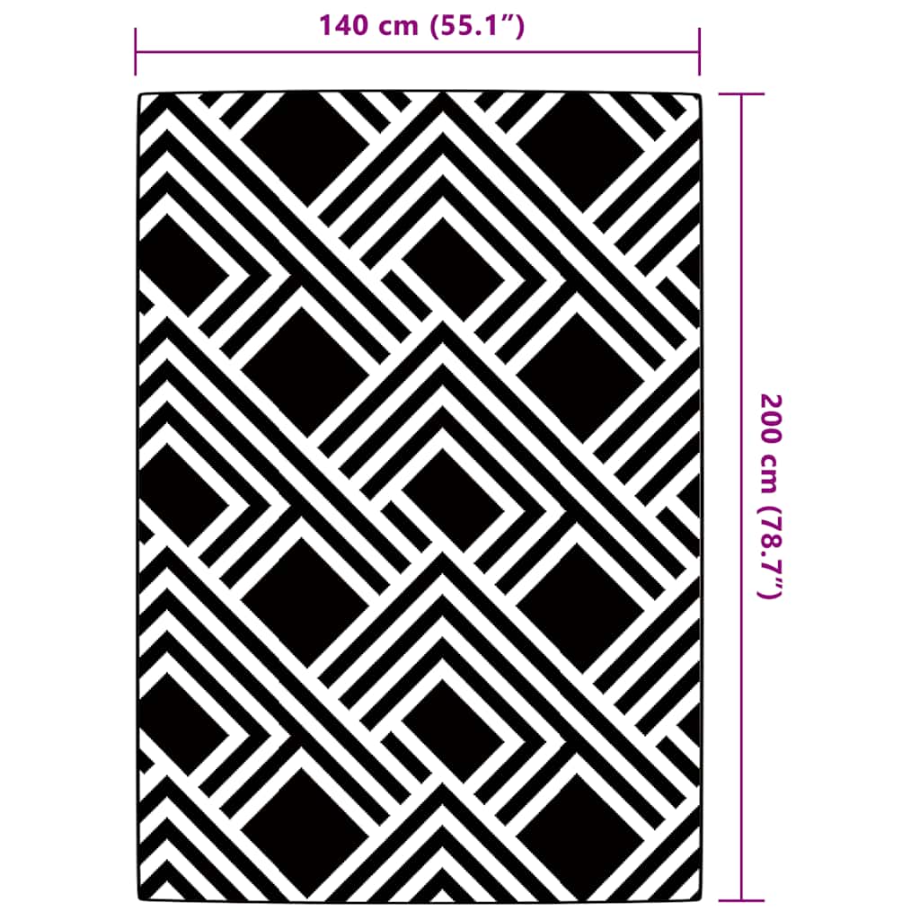 Outdoor Carpet ARAKIL Grey 140x200 cm PP