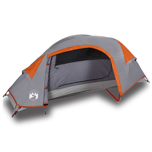 Camping Tent Dome 1-Person Orange Waterproof