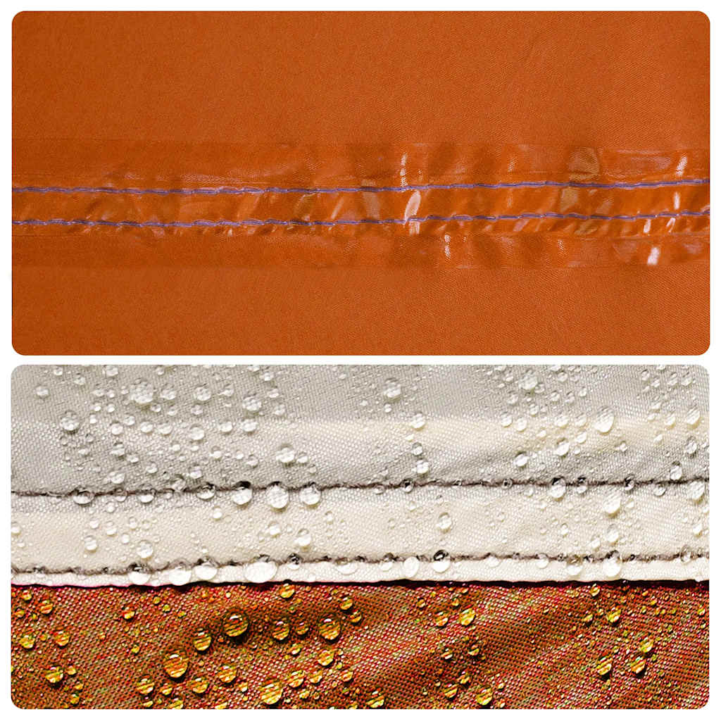 Camping Windbreak Grey and Orange 366x152x152 cm Waterproof
