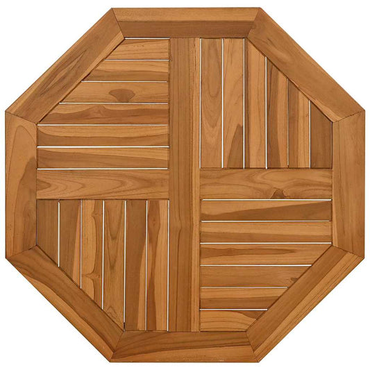 Table Top 70x70x2.5 cm Octagonal Solid Wood Teak