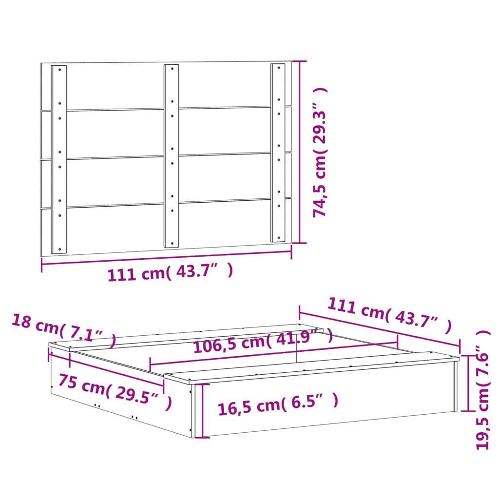 Sandpit with Cover White 111x111x19.5 cm Solid Wood Pine