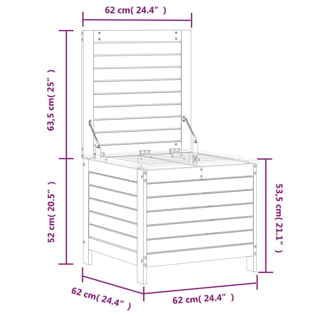 Garden Footstool | Natural Pine | Solid Pine Wood | Standard | Modular