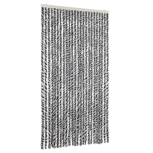 Fly Curtain Grey and Black and White 100x230 cm Chenille