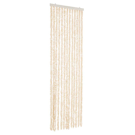 Fly Curtain Beige and White 56x200 cm Chenille