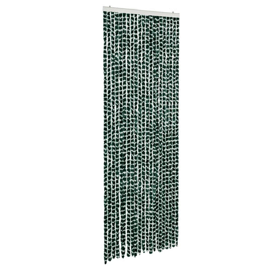 Fly Curtain Green and White 90x200 cm Chenille