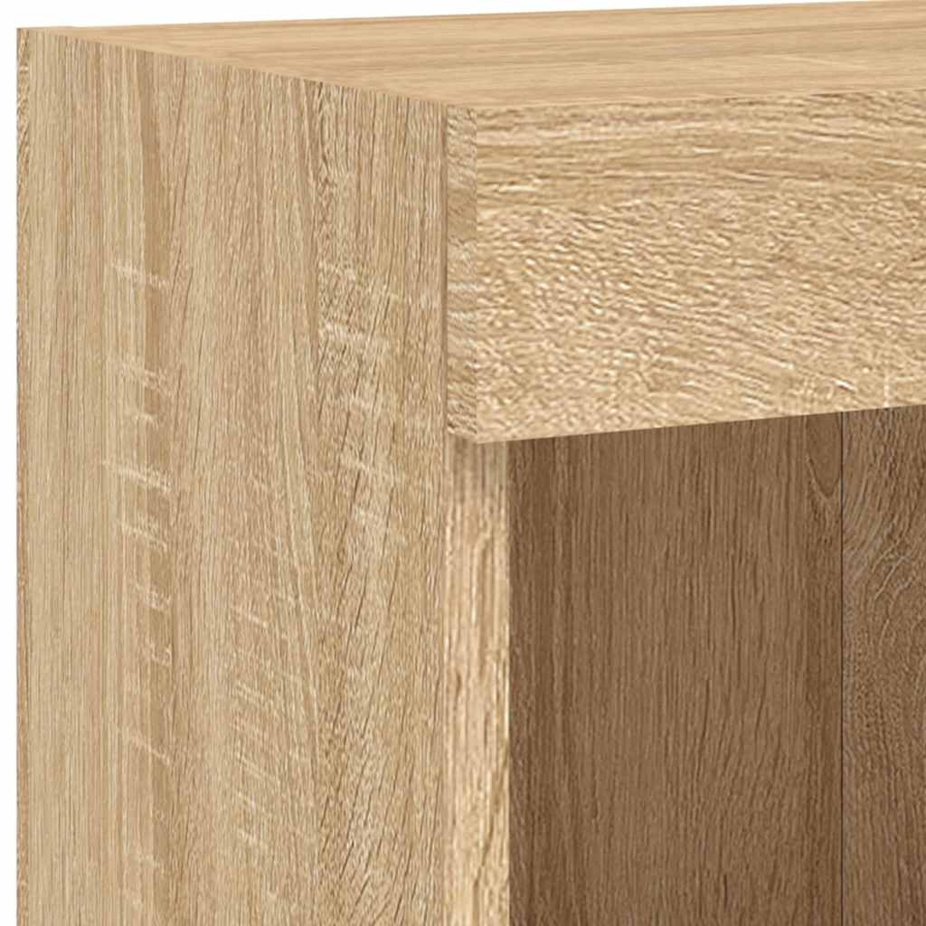 5 Piece TV Wall Units with LED Sonoma Oak Engineered Wood