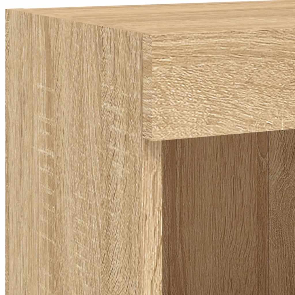 6 Piece TV Wall Units with LED Sonoma Oak Engineered Wood