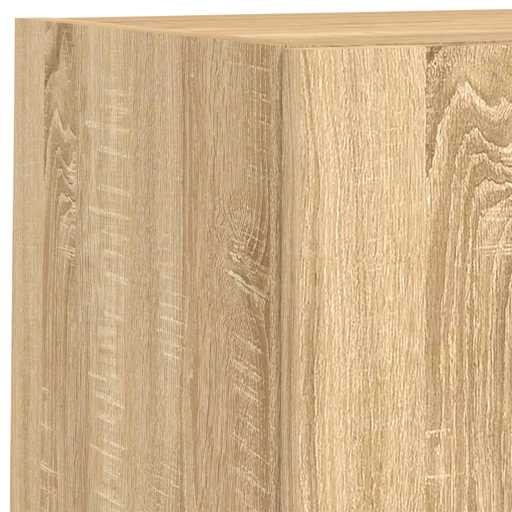 6 Piece TV Wall Units with LED Sonoma Oak Engineered Wood