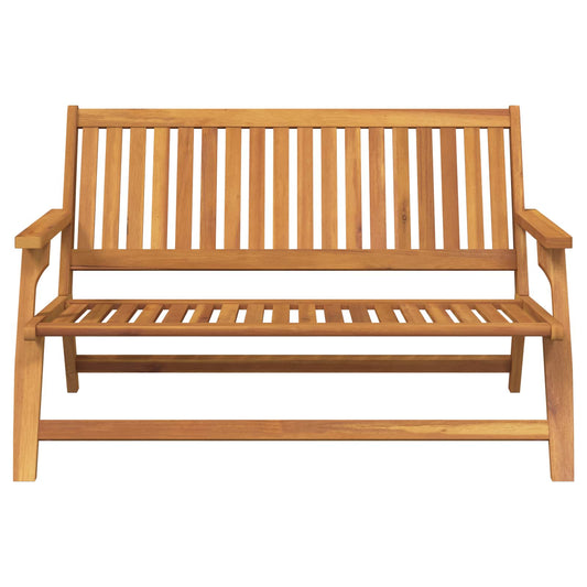 Relax Bench Brown 122 x 78 x 73 cm Solid Acacia Wood