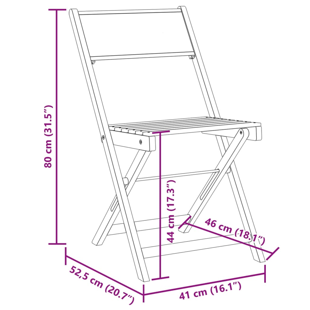Folding Chairs 2 pcs Leaf Pattern Solid Wood Acacia and Fabric
