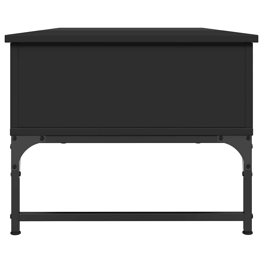 Coffee Table Black 100x50x40 cm Engineered Wood and Metal