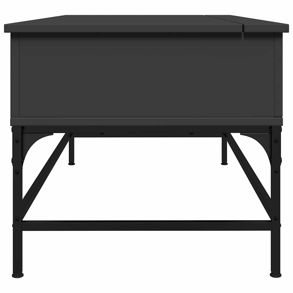 Coffee Table Black 100x50x45 cm Engineered Wood and Metal