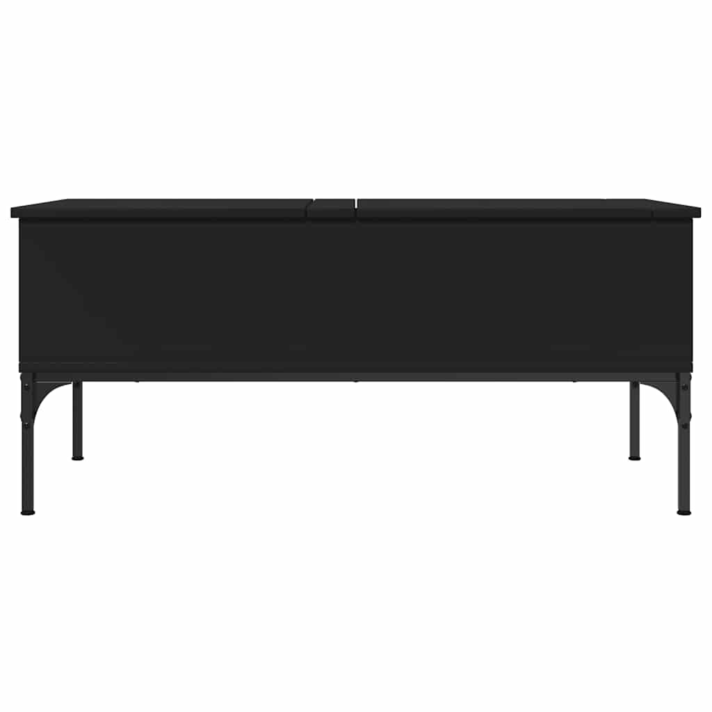 Coffee Table Black 100x50x45 cm Engineered Wood and Metal