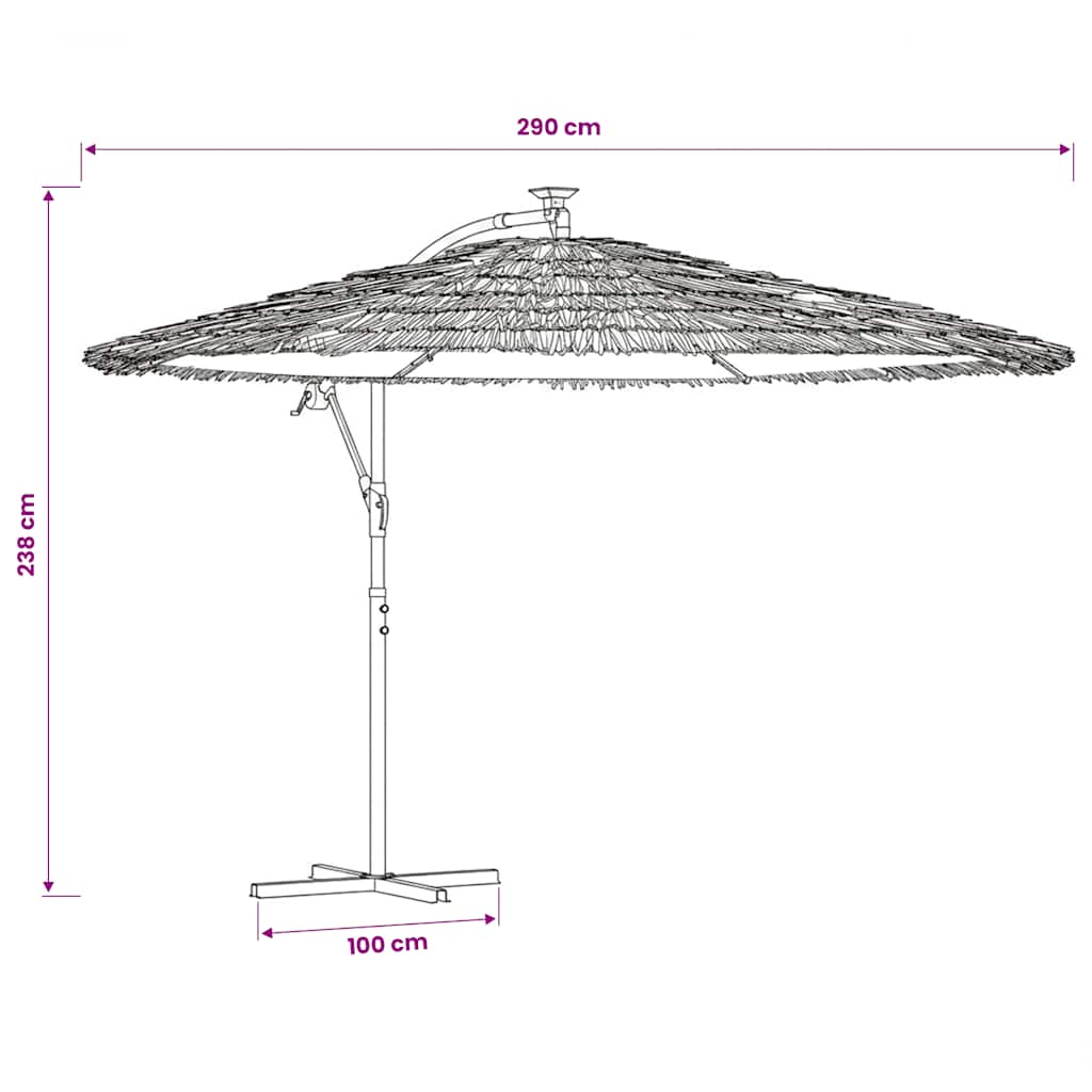 Garden Parasol with Steel Pole Green 290x290x238 cm