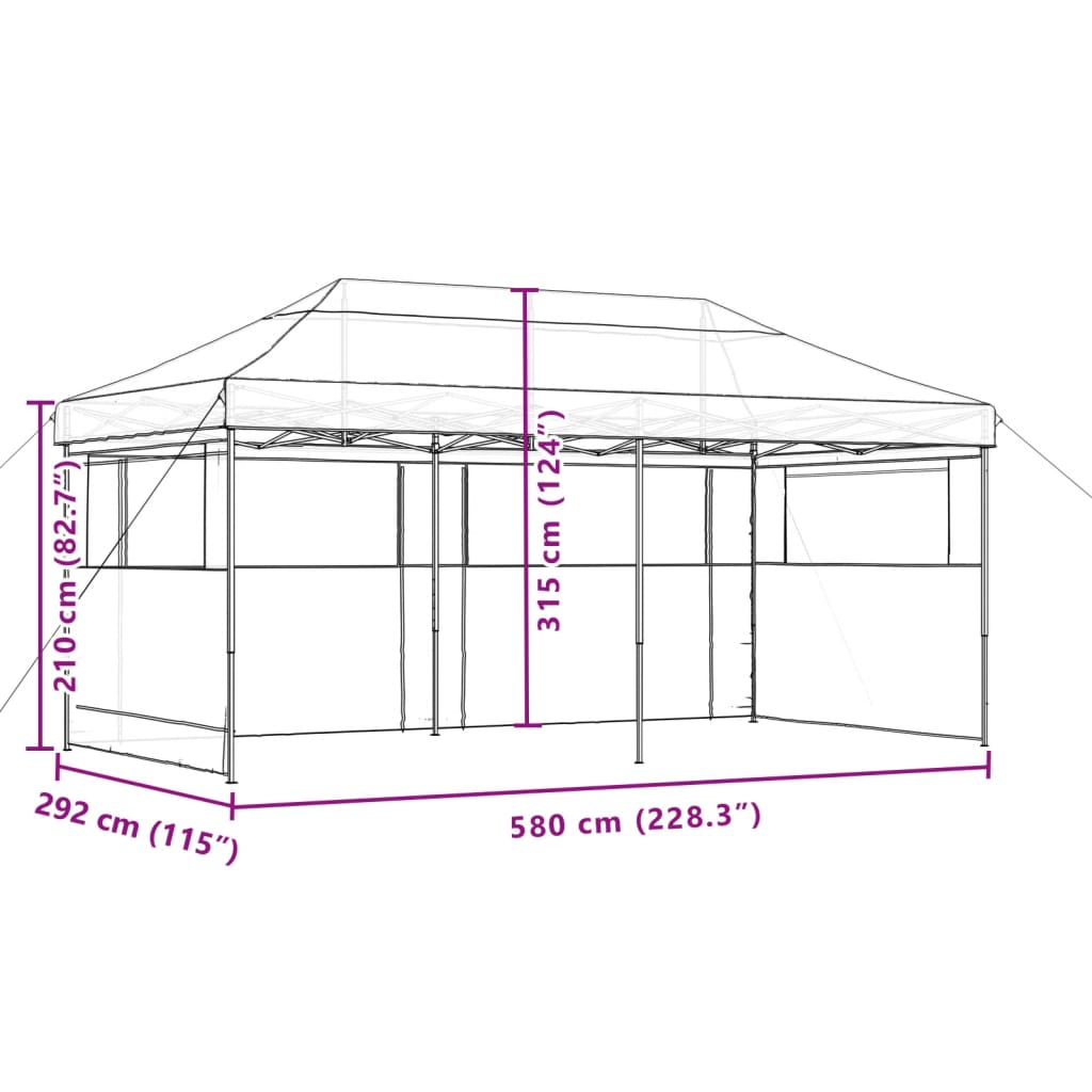 Party Tent Orange with Blue Frame Oxford Fabric